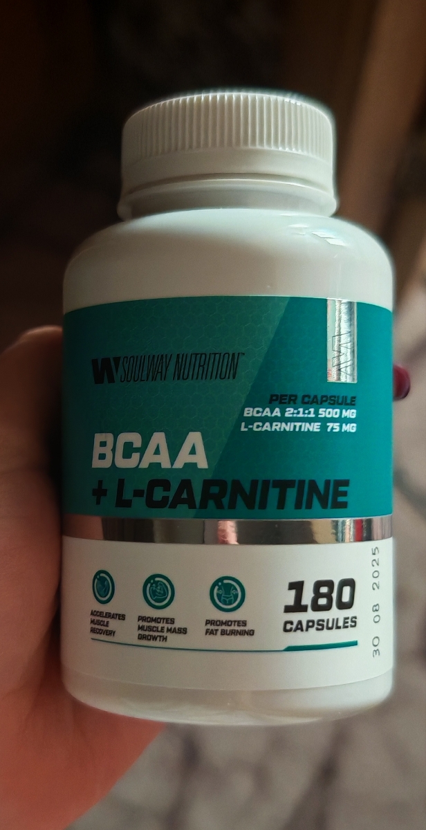 Фото покупателя №8 из 51: BCAA + L-карнитин Soul Way 180 капсул, аминокислоты для сушки и рельефа, спортивное питание, для похудения, для выносливости, жиросжигатель, для мужчин и женщин, для тренировок, аминокислоты для мышц, отзыв на 5 из 5, Ozon, 17 февраля 2026
