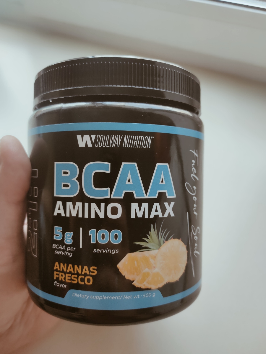 Фото покупателя №71 из 87: BCAA аминокислоты Ананас Soul Way 500 г, спортивное питание бцаа для набора мышечной массы, для восстановления после тренировки, аминокислоты для мышц, для выносливости, для тренировок, для мужчин, отзыв на 5 из 5, Ozon, 11 февраля 2024