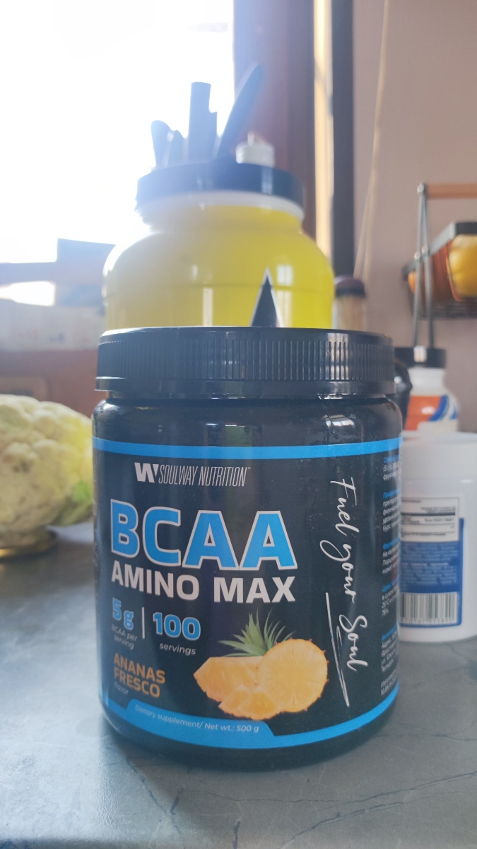 Фото покупателя №62 из 87: BCAA аминокислоты Ананас Soul Way 500 г, спортивное питание бцаа для набора мышечной массы, для восстановления после тренировки, аминокислоты для мышц, для выносливости, для тренировок, для мужчин, отзыв на 4 из 5, Ozon, 29 марта 2024