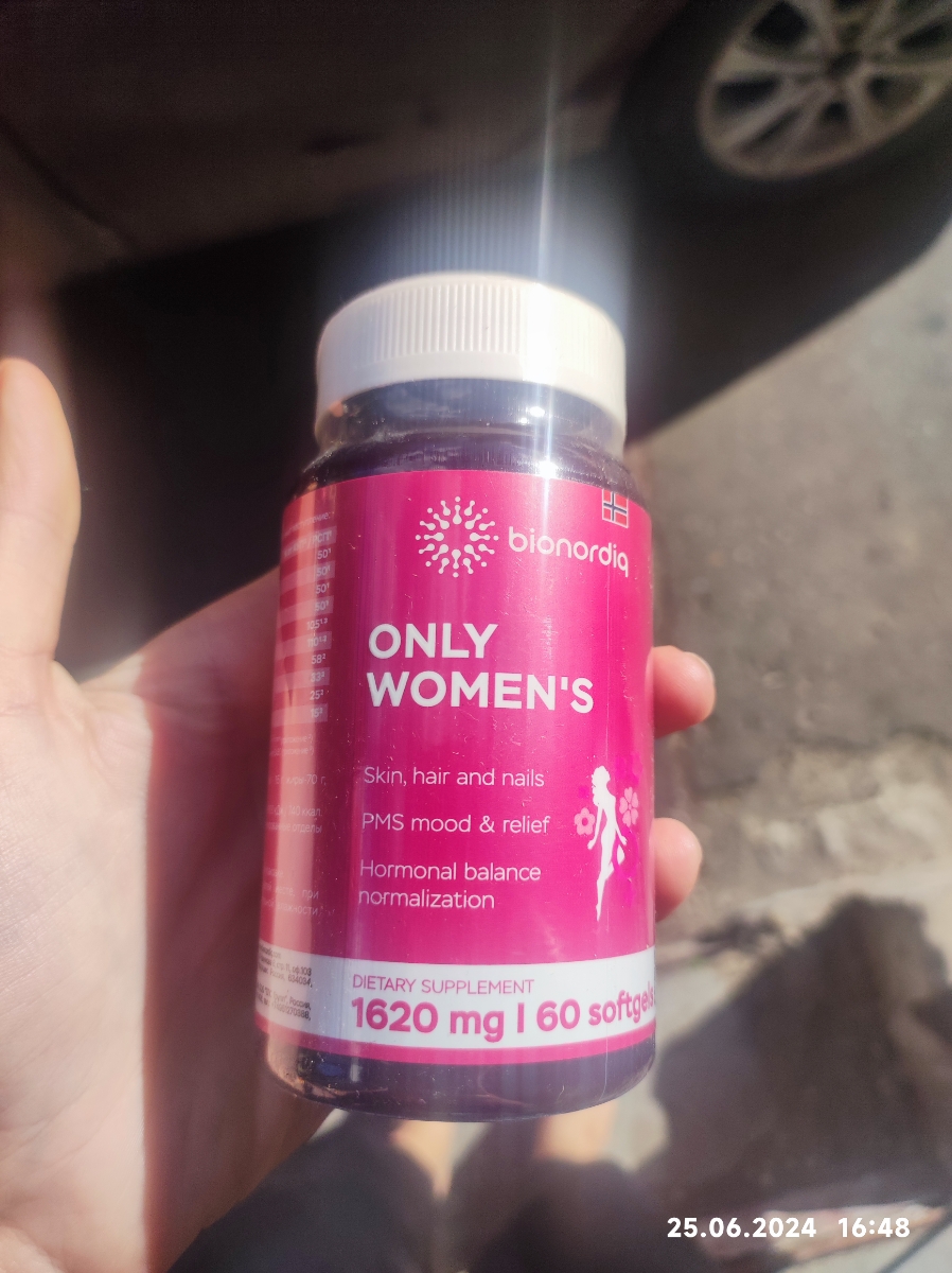 Фото покупателя №363 из 401: Витамины для женщин Only Womens bionordiq 1020 мг 60 капсул, женское здоровье, для красоты и здоровья,, отзыв на 5 из 5, Ozon, 26 июня 2024