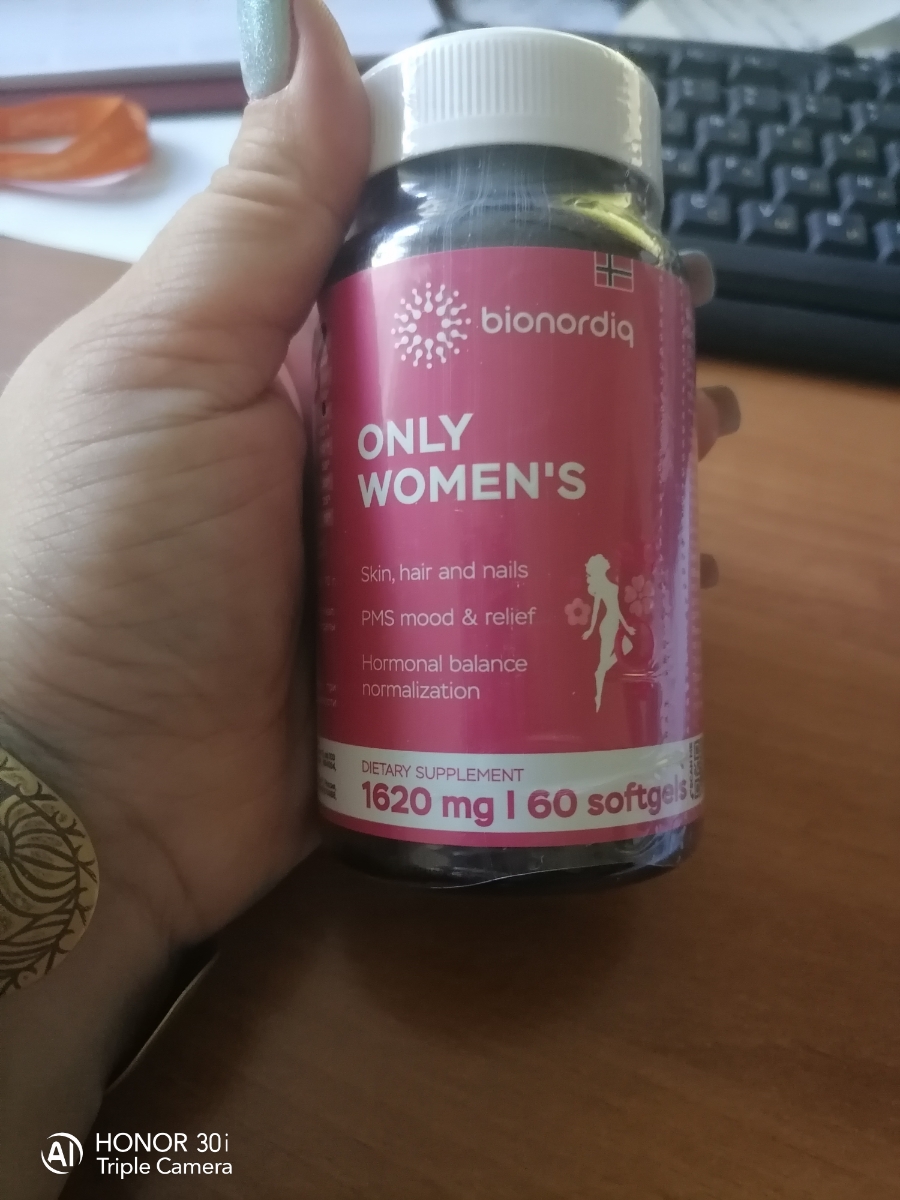 Фото покупателя №222 из 401: Витамины для женщин Only Womens bionordiq 1020 мг 60 капсул, женское здоровье, для красоты и здоровья,, отзыв на 4 из 5, Ozon, 8 июля 2024