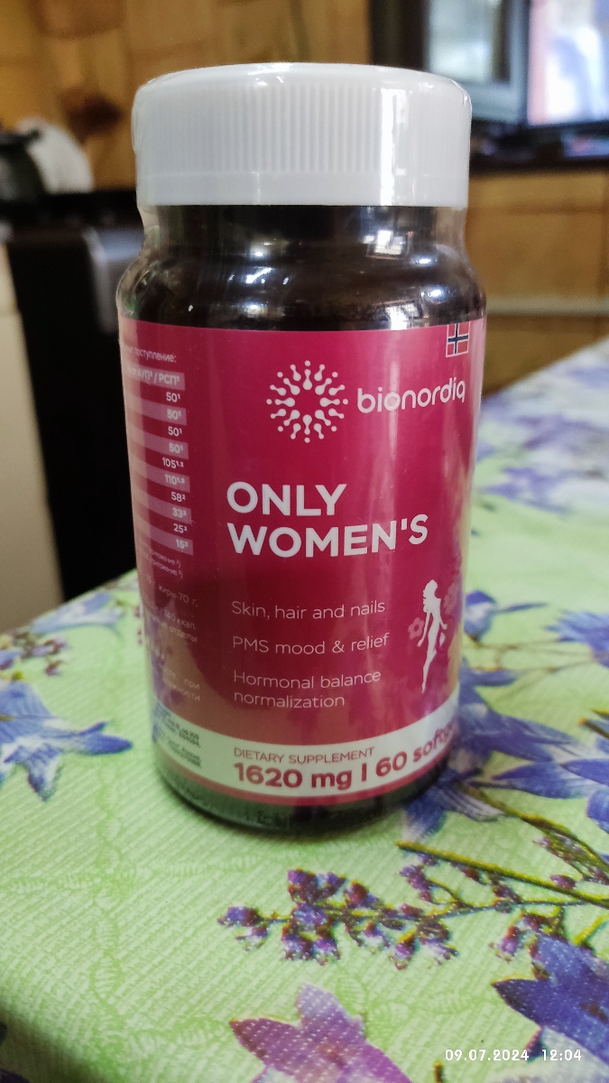 Фото покупателя №211 из 401: Витамины для женщин Only Womens bionordiq 1020 мг 60 капсул, женское здоровье, для красоты и здоровья,, отзыв на 5 из 5, Ozon, 9 июля 2024