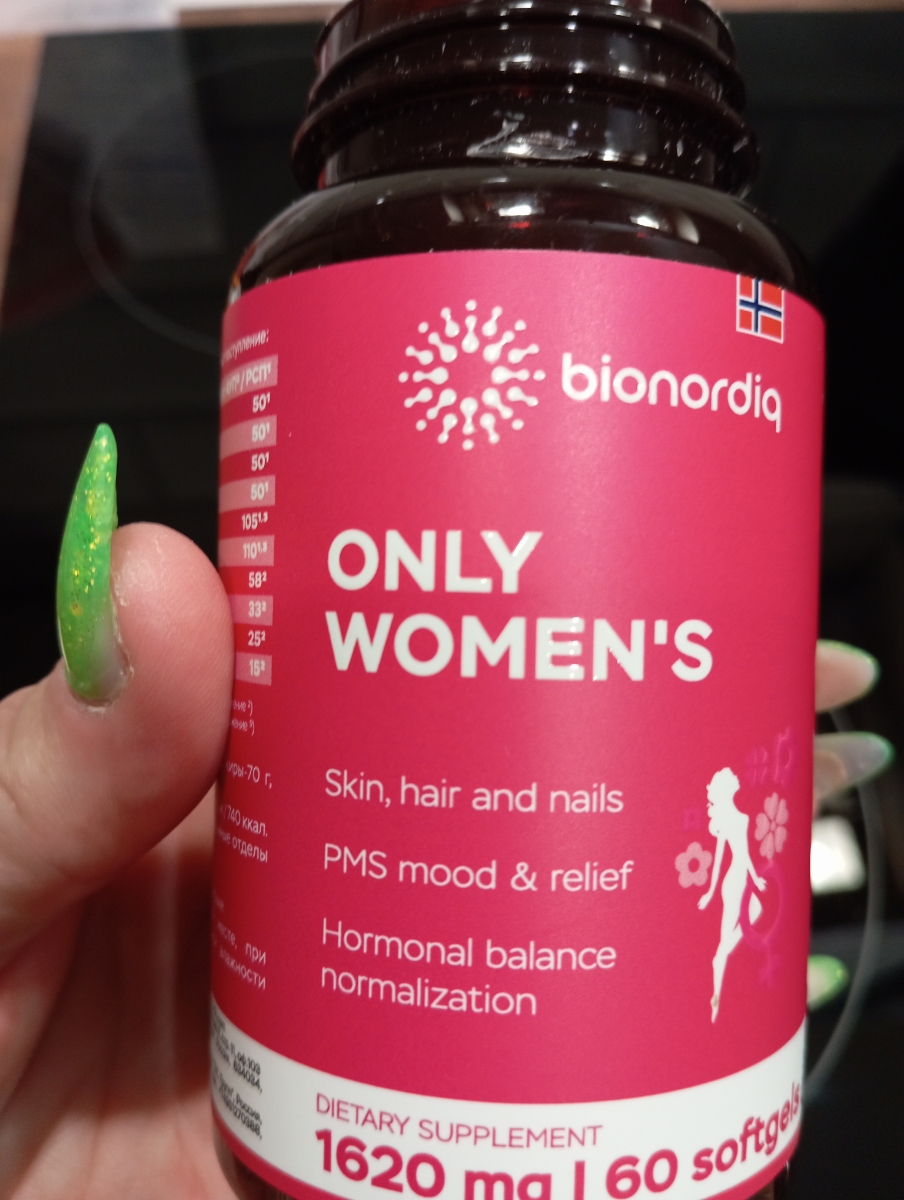 Фото покупателя №206 из 401: Витамины для женщин Only Womens bionordiq 1020 мг 60 капсул, женское здоровье, для красоты и здоровья,, отзыв на 5 из 5, Ozon, 9 июля 2024