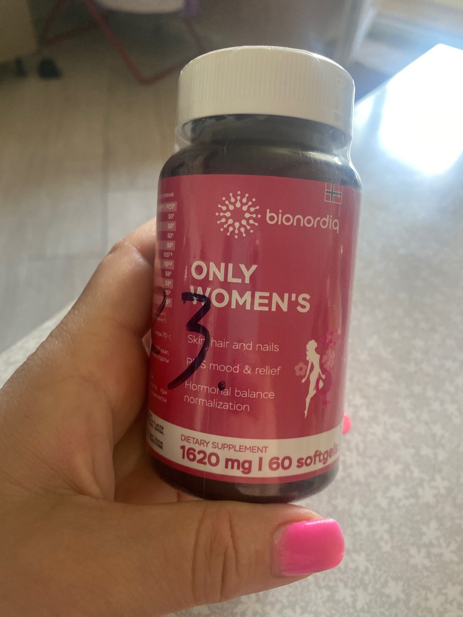 Фото покупателя №196 из 401: Витамины для женщин Only Womens bionordiq 1020 мг 60 капсул, женское здоровье, для красоты и здоровья,, отзыв на 5 из 5, Ozon, 10 июля 2024