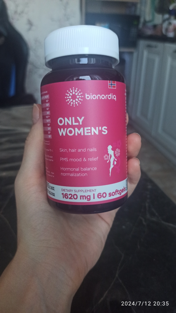 Фото покупателя №139 из 401: Витамины для женщин Only Womens bionordiq 1020 мг 60 капсул, женское здоровье, для красоты и здоровья,, отзыв на 5 из 5, Ozon, 12 июля 2024