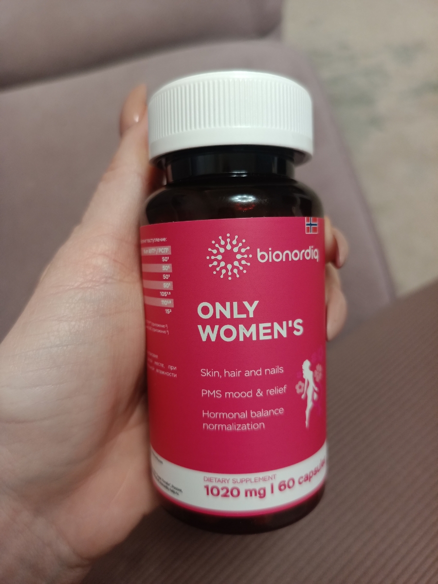 Фото покупателя №1 из 401: Витамины для женщин Only Womens bionordiq 1020 мг 60 капсул, женское здоровье, для красоты и здоровья,, отзыв на 5 из 5, Ozon, 13 марта 2026