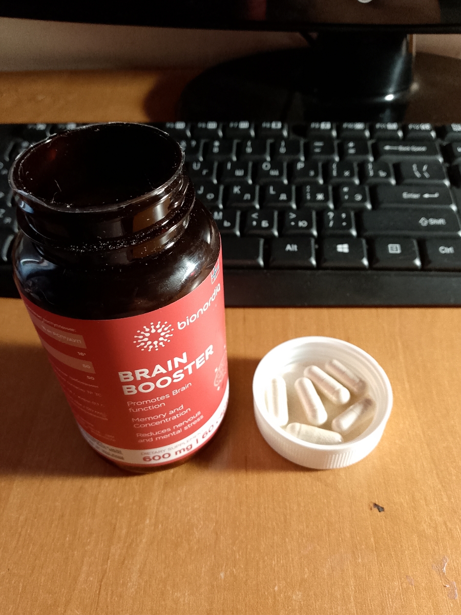 Фото покупателя №799 из 814: Витаминный комплекс для мозга и памяти Brain Booster bionordiq 600 мг 60 капсул, ноотроп, для концентрации, витамины для мозга, для учёбы и работы, БАД, для иммунитета, для здоровья, для профилактики, отзыв на 5 из 5, Ozon, 24 июня 2024