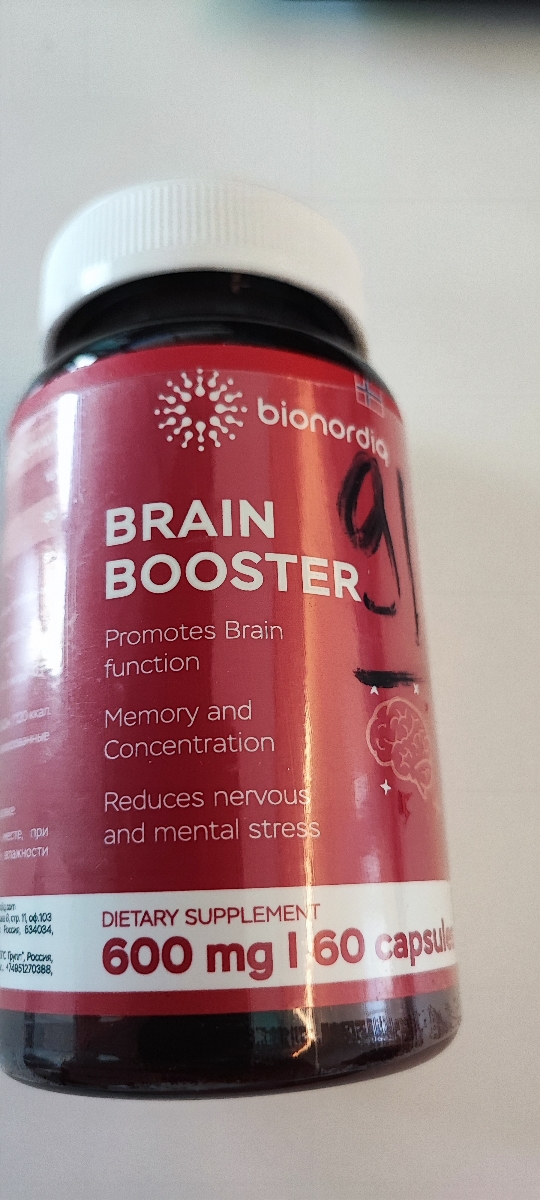 Фото покупателя №787 из 814: Витаминный комплекс для мозга и памяти Brain Booster bionordiq 600 мг 60 капсул, ноотроп, для концентрации, витамины для мозга, для учёбы и работы, БАД, для иммунитета, для здоровья, для профилактики, отзыв на 5 из 5, Ozon, 26 июня 2024