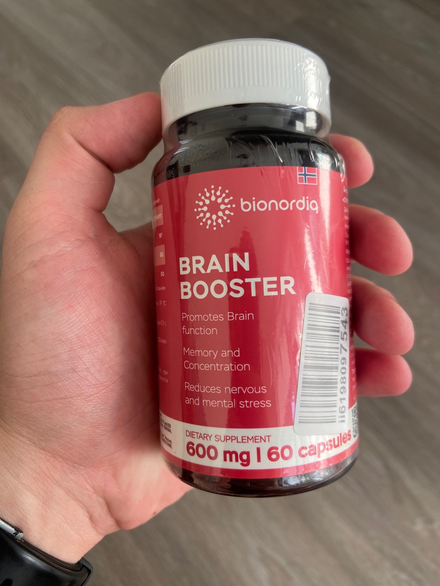 Фото покупателя №780 из 814: Витаминный комплекс для мозга и памяти Brain Booster bionordiq 600 мг 60 капсул, ноотроп, для концентрации, витамины для мозга, для учёбы и работы, БАД, для иммунитета, для здоровья, для профилактики, отзыв на 5 из 5, Ozon, 27 июня 2024