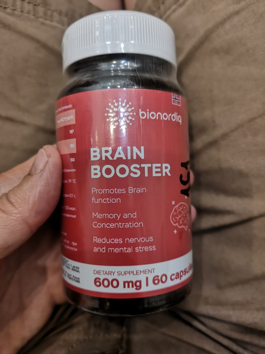 Фото покупателя №769 из 814: Витаминный комплекс для мозга и памяти Brain Booster bionordiq 600 мг 60 капсул, ноотроп, для концентрации, витамины для мозга, для учёбы и работы, БАД, для иммунитета, для здоровья, для профилактики, отзыв на 5 из 5, Ozon, 28 июня 2024
