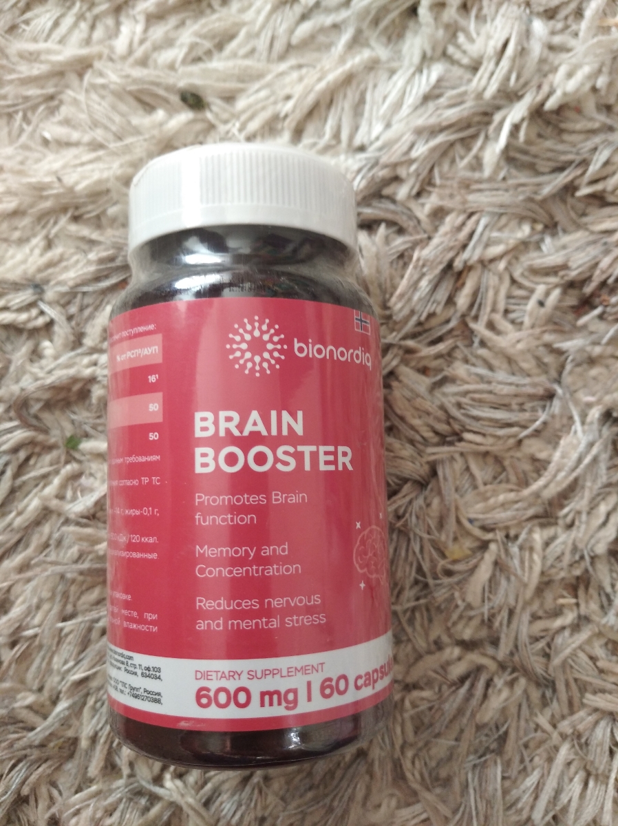 Фото покупателя №729 из 814: Витаминный комплекс для мозга и памяти Brain Booster bionordiq 600 мг 60 капсул, ноотроп, для концентрации, витамины для мозга, для учёбы и работы, БАД, для иммунитета, для здоровья, для профилактики, отзыв на 5 из 5, Ozon, 2 июля 2024