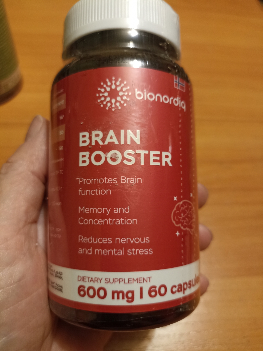 Фото покупателя №720 из 814: Витаминный комплекс для мозга и памяти Brain Booster bionordiq 600 мг 60 капсул, ноотроп, для концентрации, витамины для мозга, для учёбы и работы, БАД, для иммунитета, для здоровья, для профилактики, отзыв на 5 из 5, Ozon, 3 июля 2024