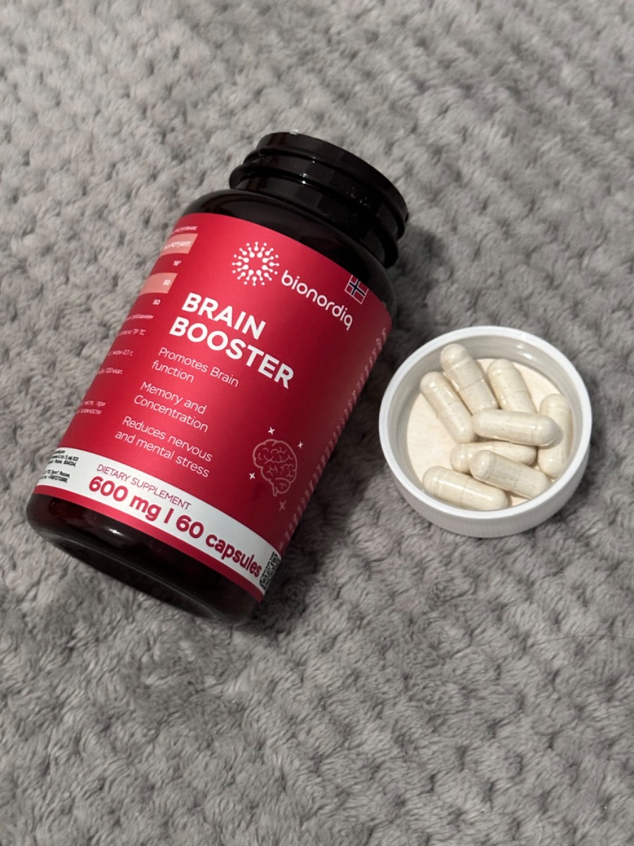 Фото покупателя №694 из 814: Витаминный комплекс для мозга и памяти Brain Booster bionordiq 600 мг 60 капсул, ноотроп, для концентрации, витамины для мозга, для учёбы и работы, БАД, для иммунитета, для здоровья, для профилактики, отзыв на 5 из 5, Ozon, 4 июля 2024