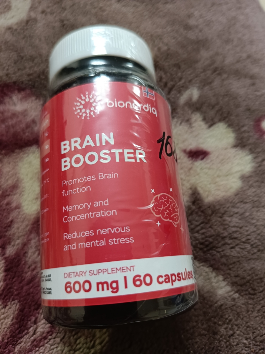 Фото покупателя №687 из 814: Витаминный комплекс для мозга и памяти Brain Booster bionordiq 600 мг 60 капсул, ноотроп, для концентрации, витамины для мозга, для учёбы и работы, БАД, для иммунитета, для здоровья, для профилактики, отзыв на 5 из 5, Ozon, 4 июля 2024