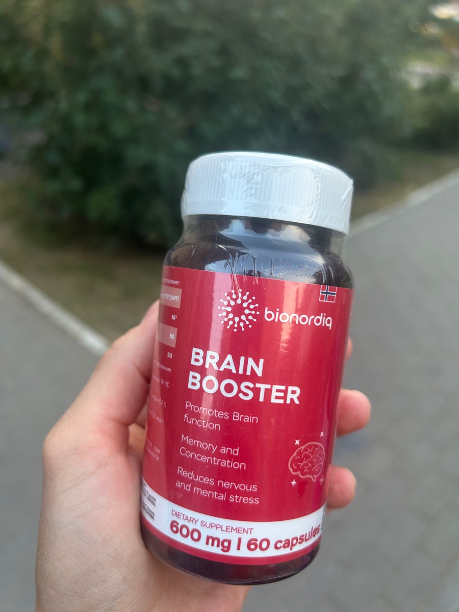 Фото покупателя №683 из 814: Витаминный комплекс для мозга и памяти Brain Booster bionordiq 600 мг 60 капсул, ноотроп, для концентрации, витамины для мозга, для учёбы и работы, БАД, для иммунитета, для здоровья, для профилактики, отзыв на 5 из 5, Ozon, 4 июля 2024