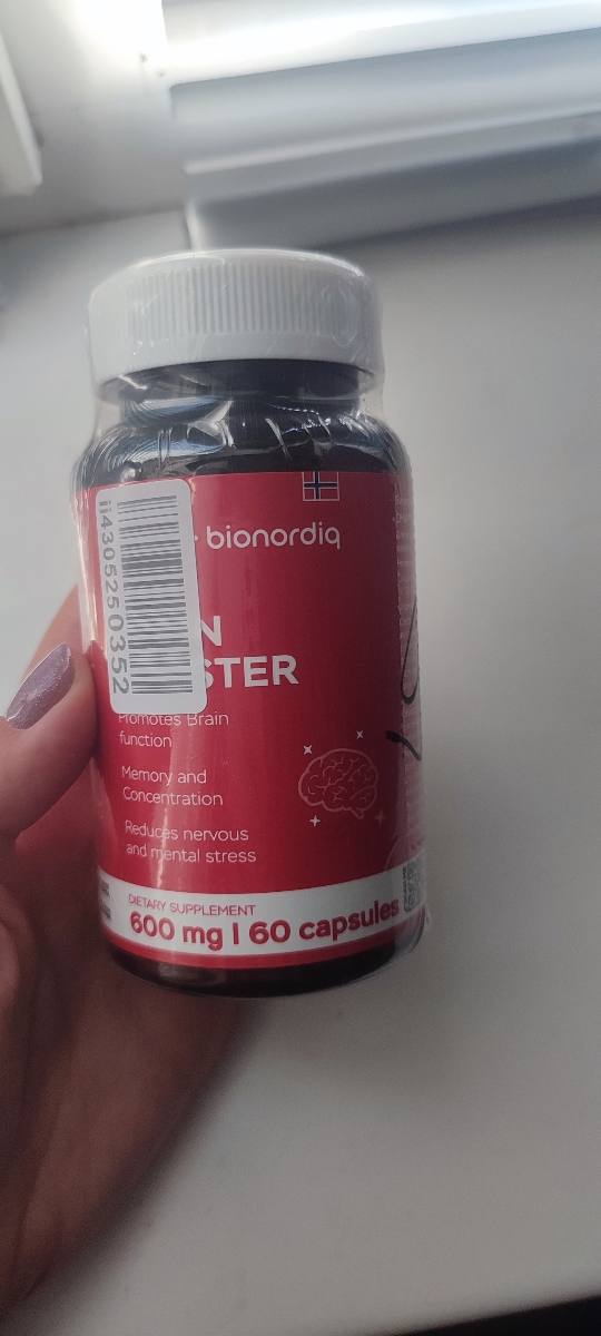 Фото покупателя №656 из 814: Витаминный комплекс для мозга и памяти Brain Booster bionordiq 600 мг 60 капсул, ноотроп, для концентрации, витамины для мозга, для учёбы и работы, БАД, для иммунитета, для здоровья, для профилактики, отзыв на 5 из 5, Ozon, 5 июля 2024
