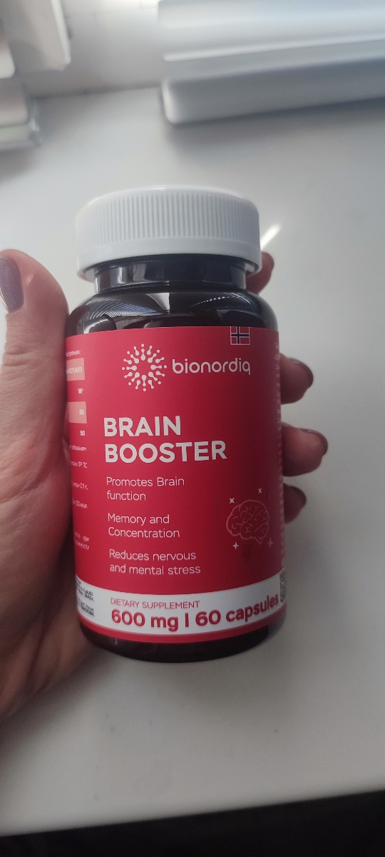 Фото покупателя №658 из 814: Витаминный комплекс для мозга и памяти Brain Booster bionordiq 600 мг 60 капсул, ноотроп, для концентрации, витамины для мозга, для учёбы и работы, БАД, для иммунитета, для здоровья, для профилактики, отзыв на 5 из 5, Ozon, 5 июля 2024