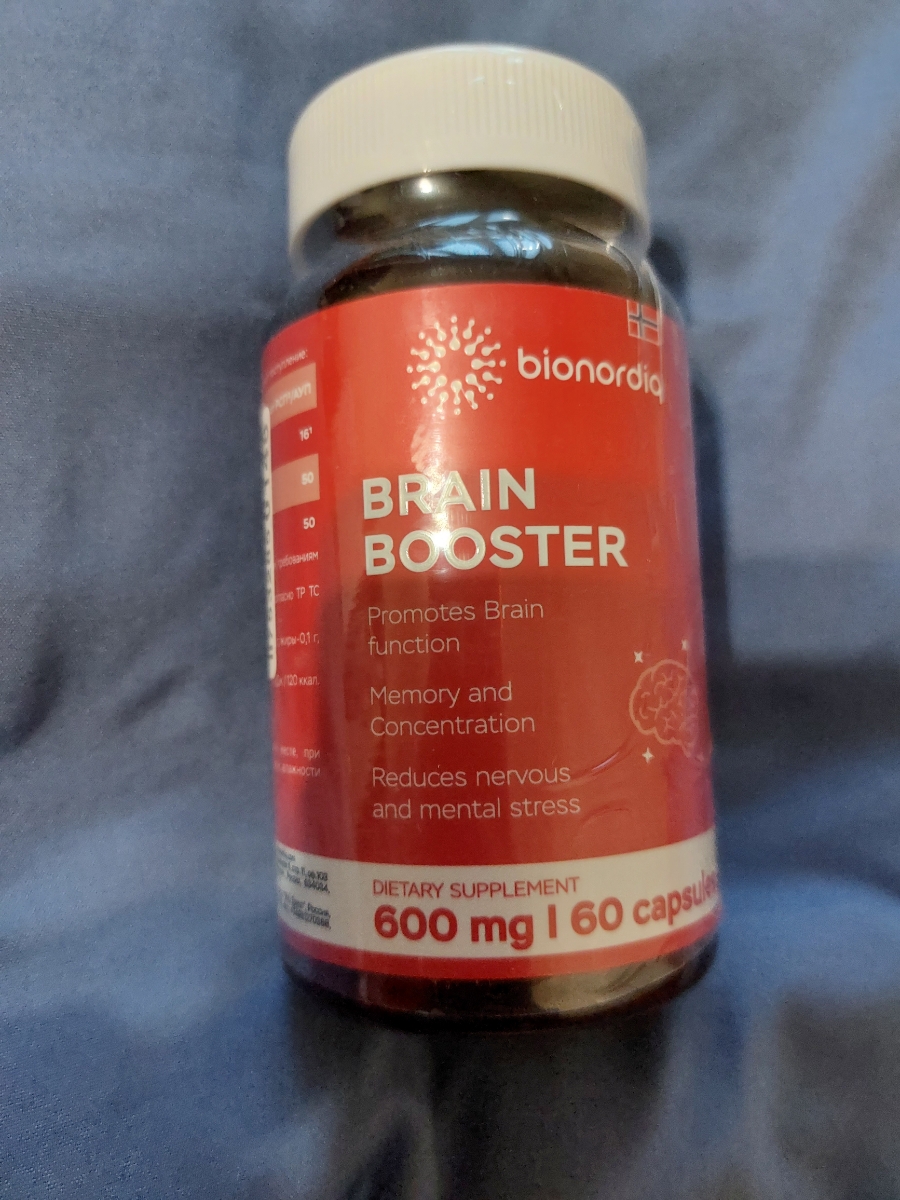 Фото покупателя №648 из 814: Витаминный комплекс для мозга и памяти Brain Booster bionordiq 600 мг 60 капсул, ноотроп, для концентрации, витамины для мозга, для учёбы и работы, БАД, для иммунитета, для здоровья, для профилактики, отзыв на 5 из 5, Ozon, 5 июля 2024