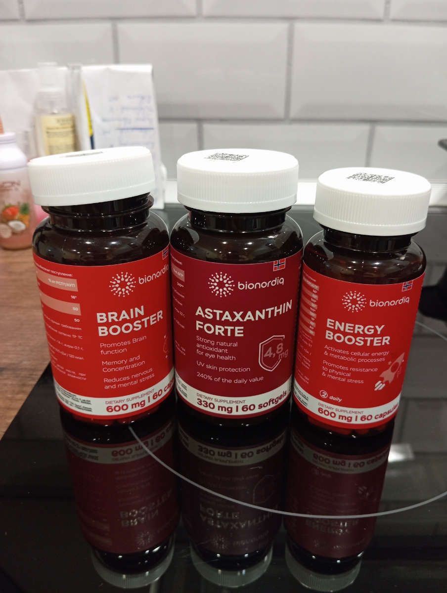 Фото покупателя №643 из 814: Витаминный комплекс для мозга и памяти Brain Booster bionordiq 600 мг 60 капсул, ноотроп, для концентрации, витамины для мозга, для учёбы и работы, БАД, для иммунитета, для здоровья, для профилактики, отзыв на 5 из 5, Ozon, 5 июля 2024