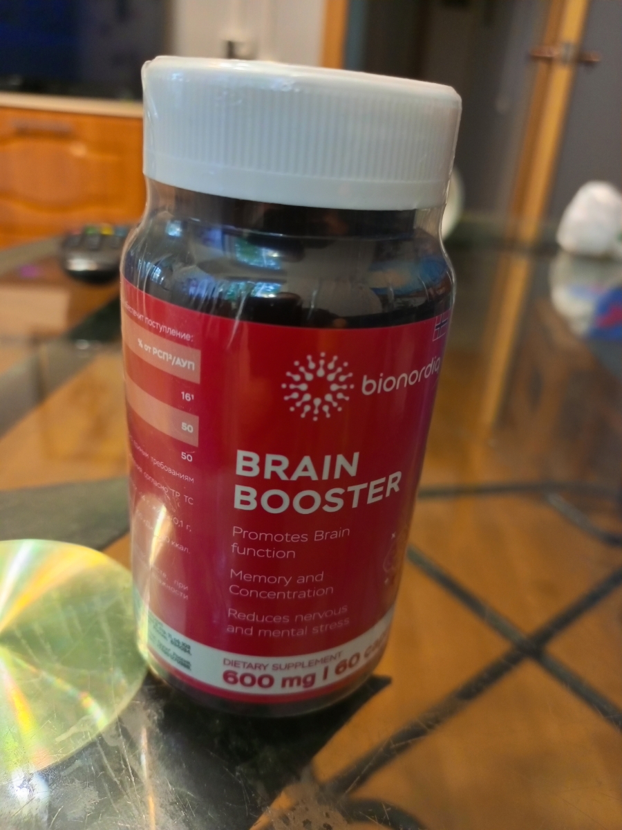 Фото покупателя №630 из 814: Витаминный комплекс для мозга и памяти Brain Booster bionordiq 600 мг 60 капсул, ноотроп, для концентрации, витамины для мозга, для учёбы и работы, БАД, для иммунитета, для здоровья, для профилактики, отзыв на 5 из 5, Ozon, 6 июля 2024