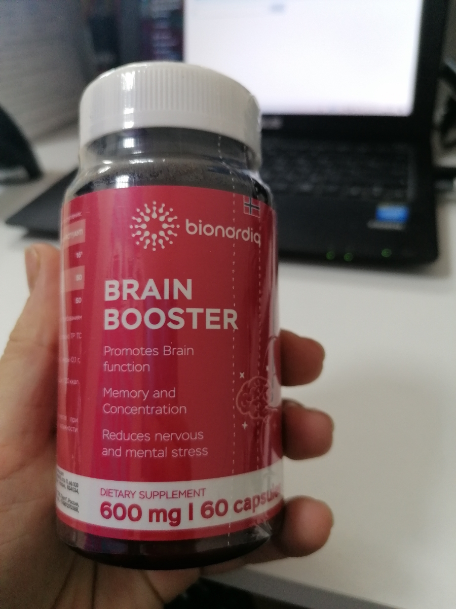 Фото покупателя №619 из 814: Витаминный комплекс для мозга и памяти Brain Booster bionordiq 600 мг 60 капсул, ноотроп, для концентрации, витамины для мозга, для учёбы и работы, БАД, для иммунитета, для здоровья, для профилактики, отзыв на 5 из 5, Ozon, 6 июля 2024