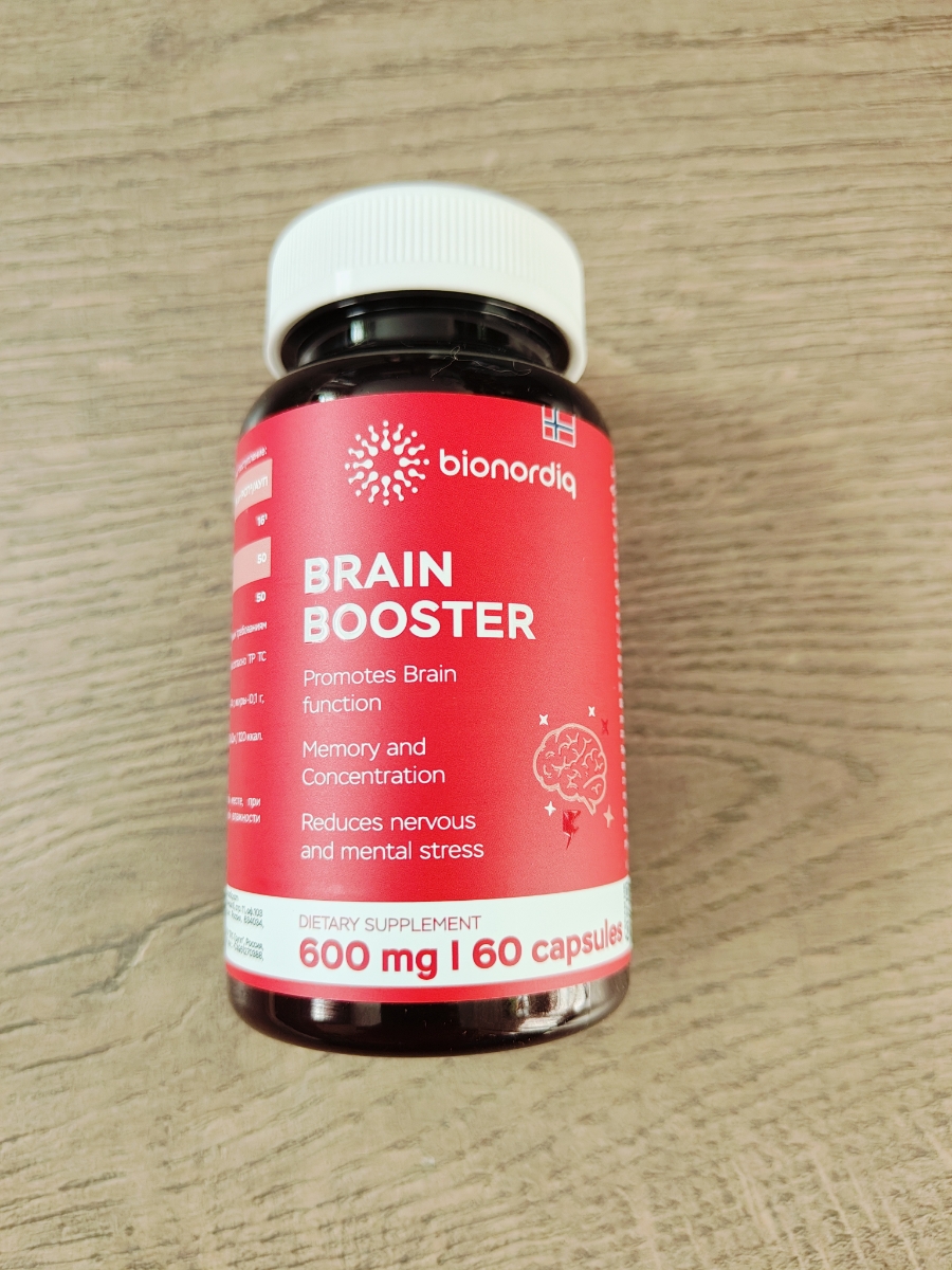 Фото покупателя №604 из 814: Витаминный комплекс для мозга и памяти Brain Booster bionordiq 600 мг 60 капсул, ноотроп, для концентрации, витамины для мозга, для учёбы и работы, БАД, для иммунитета, для здоровья, для профилактики, отзыв на 4 из 5, Ozon, 6 июля 2024
