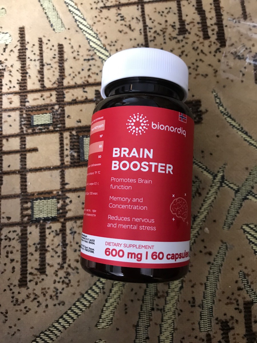Фото покупателя №591 из 814: Витаминный комплекс для мозга и памяти Brain Booster bionordiq 600 мг 60 капсул, ноотроп, для концентрации, витамины для мозга, для учёбы и работы, БАД, для иммунитета, для здоровья, для профилактики, отзыв на 5 из 5, Ozon, 6 июля 2024