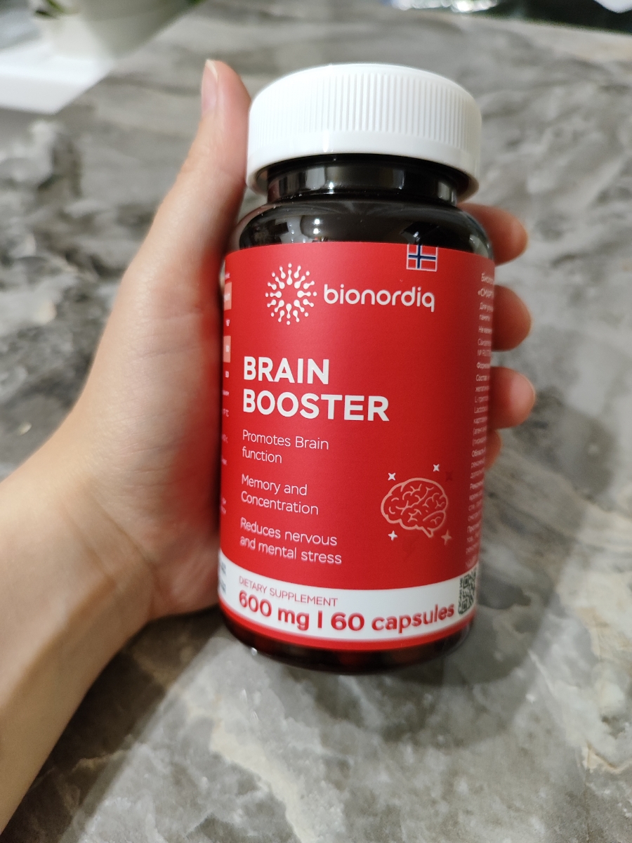 Фото покупателя №577 из 814: Витаминный комплекс для мозга и памяти Brain Booster bionordiq 600 мг 60 капсул, ноотроп, для концентрации, витамины для мозга, для учёбы и работы, БАД, для иммунитета, для здоровья, для профилактики, отзыв на 5 из 5, Ozon, 6 июля 2024