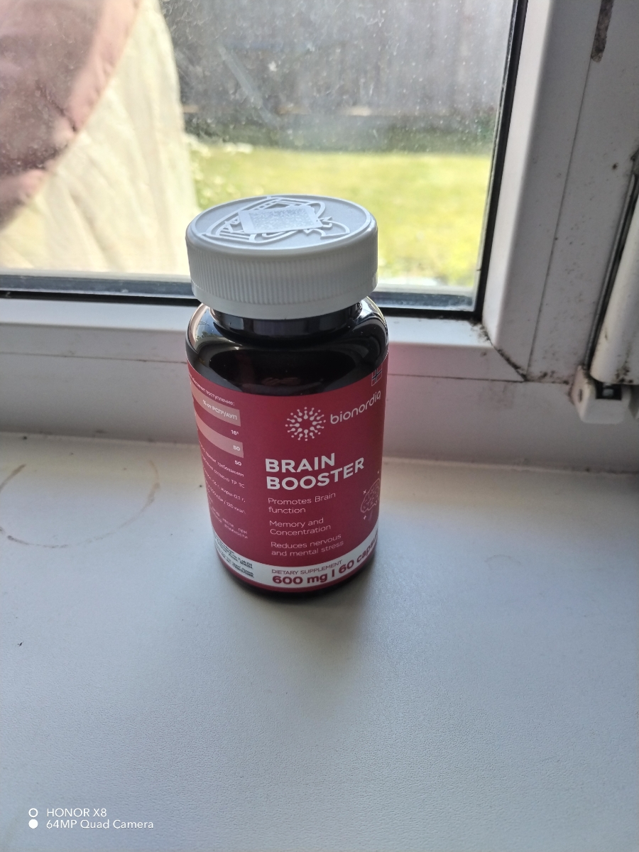 Фото покупателя №572 из 814: Витаминный комплекс для мозга и памяти Brain Booster bionordiq 600 мг 60 капсул, ноотроп, для концентрации, витамины для мозга, для учёбы и работы, БАД, для иммунитета, для здоровья, для профилактики, отзыв на 5 из 5, Ozon, 7 июля 2024
