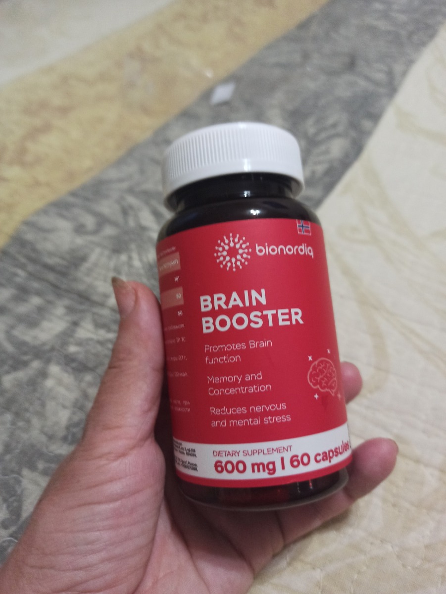 Фото покупателя №569 из 814: Витаминный комплекс для мозга и памяти Brain Booster bionordiq 600 мг 60 капсул, ноотроп, для концентрации, витамины для мозга, для учёбы и работы, БАД, для иммунитета, для здоровья, для профилактики, отзыв на 5 из 5, Ozon, 7 июля 2024