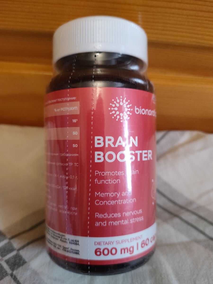 Фото покупателя №567 из 814: Витаминный комплекс для мозга и памяти Brain Booster bionordiq 600 мг 60 капсул, ноотроп, для концентрации, витамины для мозга, для учёбы и работы, БАД, для иммунитета, для здоровья, для профилактики, отзыв на 5 из 5, Ozon, 7 июля 2024