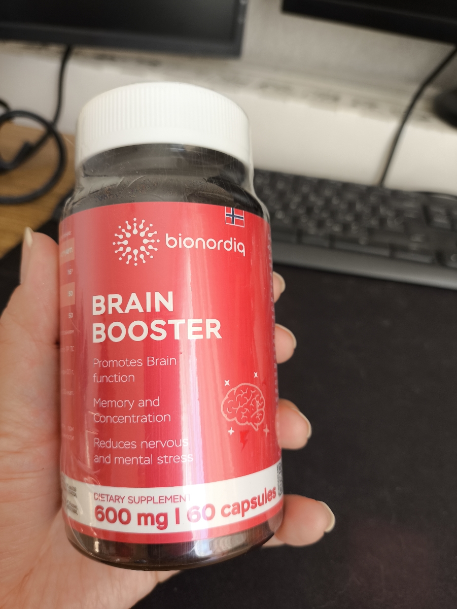 Фото покупателя №563 из 814: Витаминный комплекс для мозга и памяти Brain Booster bionordiq 600 мг 60 капсул, ноотроп, для концентрации, витамины для мозга, для учёбы и работы, БАД, для иммунитета, для здоровья, для профилактики, отзыв на 5 из 5, Ozon, 7 июля 2024