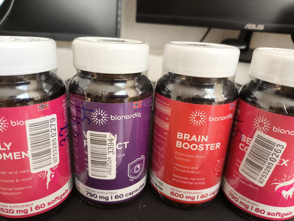 Фото покупателя №565 из 814: Витаминный комплекс для мозга и памяти Brain Booster bionordiq 600 мг 60 капсул, ноотроп, для концентрации, витамины для мозга, для учёбы и работы, БАД, для иммунитета, для здоровья, для профилактики, отзыв на 5 из 5, Ozon, 7 июля 2024
