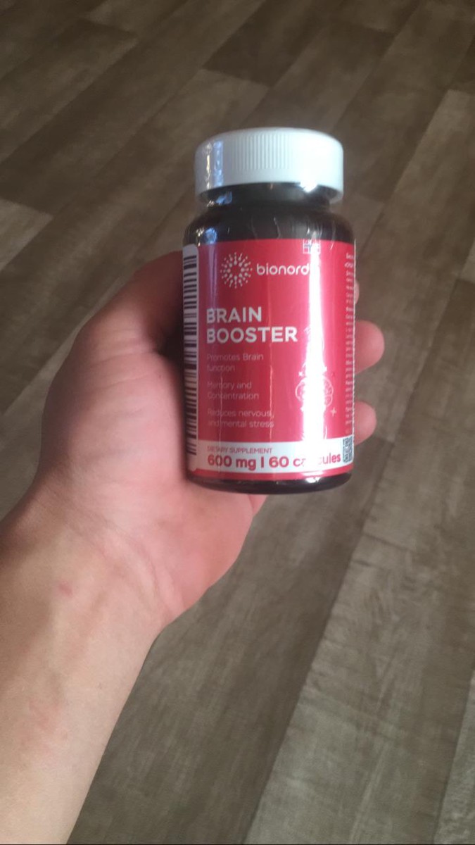 Фото покупателя №285 из 814: Витаминный комплекс для мозга и памяти Brain Booster bionordiq 600 мг 60 капсул, ноотроп, для концентрации, витамины для мозга, для учёбы и работы, БАД, для иммунитета, для здоровья, для профилактики, отзыв на 5 из 5, Ozon, 16 июля 2024