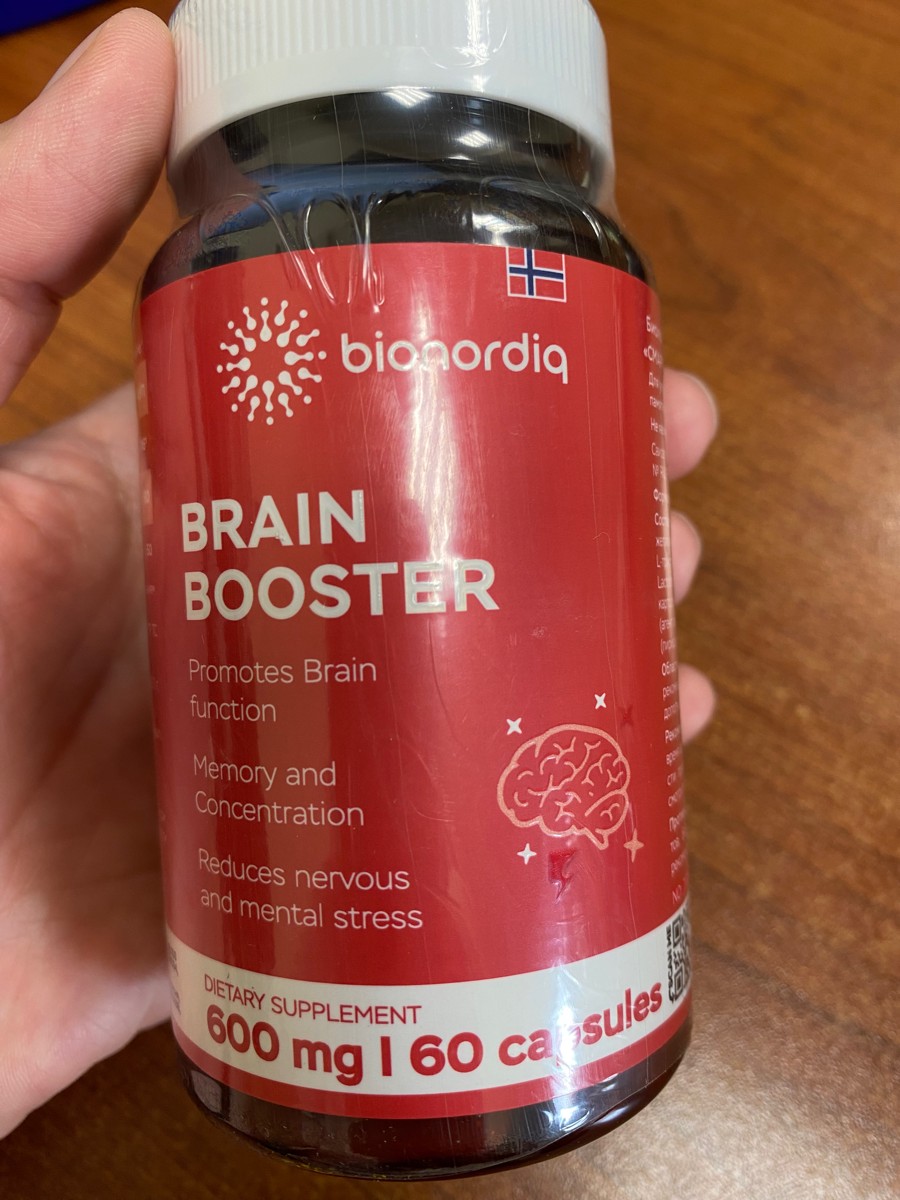 Фото покупателя №460 из 814: Витаминный комплекс для мозга и памяти Brain Booster bionordiq 600 мг 60 капсул, ноотроп, для концентрации, витамины для мозга, для учёбы и работы, БАД, для иммунитета, для здоровья, для профилактики, отзыв на 5 из 5, Ozon, 10 июля 2024