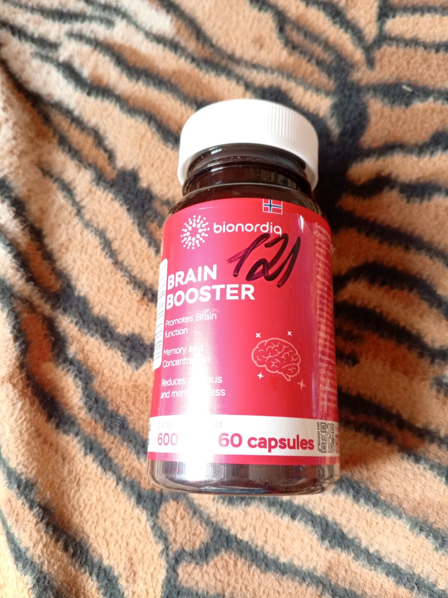 Фото покупателя №450 из 814: Витаминный комплекс для мозга и памяти Brain Booster bionordiq 600 мг 60 капсул, ноотроп, для концентрации, витамины для мозга, для учёбы и работы, БАД, для иммунитета, для здоровья, для профилактики, отзыв на 5 из 5, Ozon, 10 июля 2024