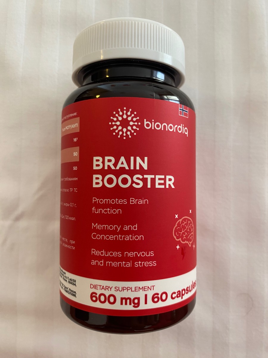 Фото покупателя №442 из 814: Витаминный комплекс для мозга и памяти Brain Booster bionordiq 600 мг 60 капсул, ноотроп, для концентрации, витамины для мозга, для учёбы и работы, БАД, для иммунитета, для здоровья, для профилактики, отзыв на 5 из 5, Ozon, 10 июля 2024