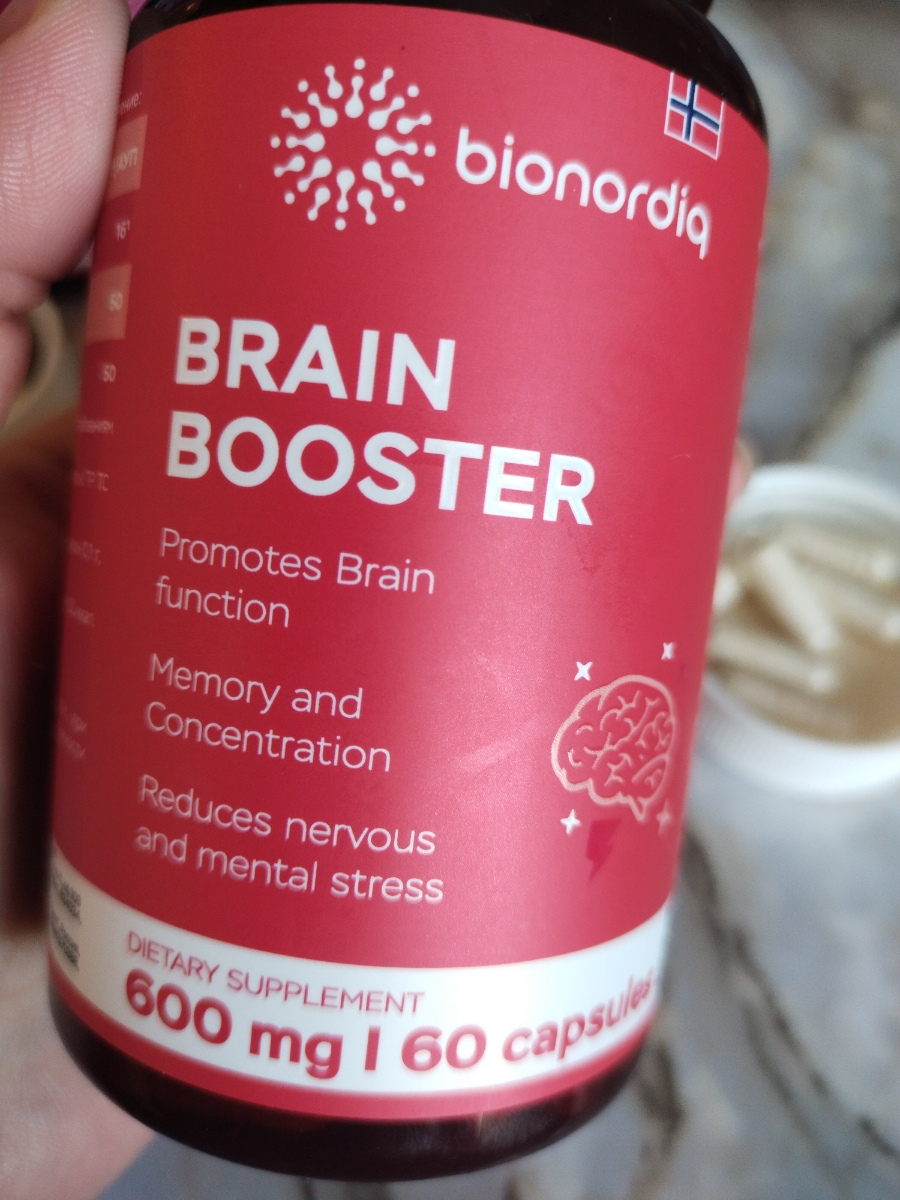Фото покупателя №432 из 814: Витаминный комплекс для мозга и памяти Brain Booster bionordiq 600 мг 60 капсул, ноотроп, для концентрации, витамины для мозга, для учёбы и работы, БАД, для иммунитета, для здоровья, для профилактики, отзыв на 5 из 5, Ozon, 10 июля 2024