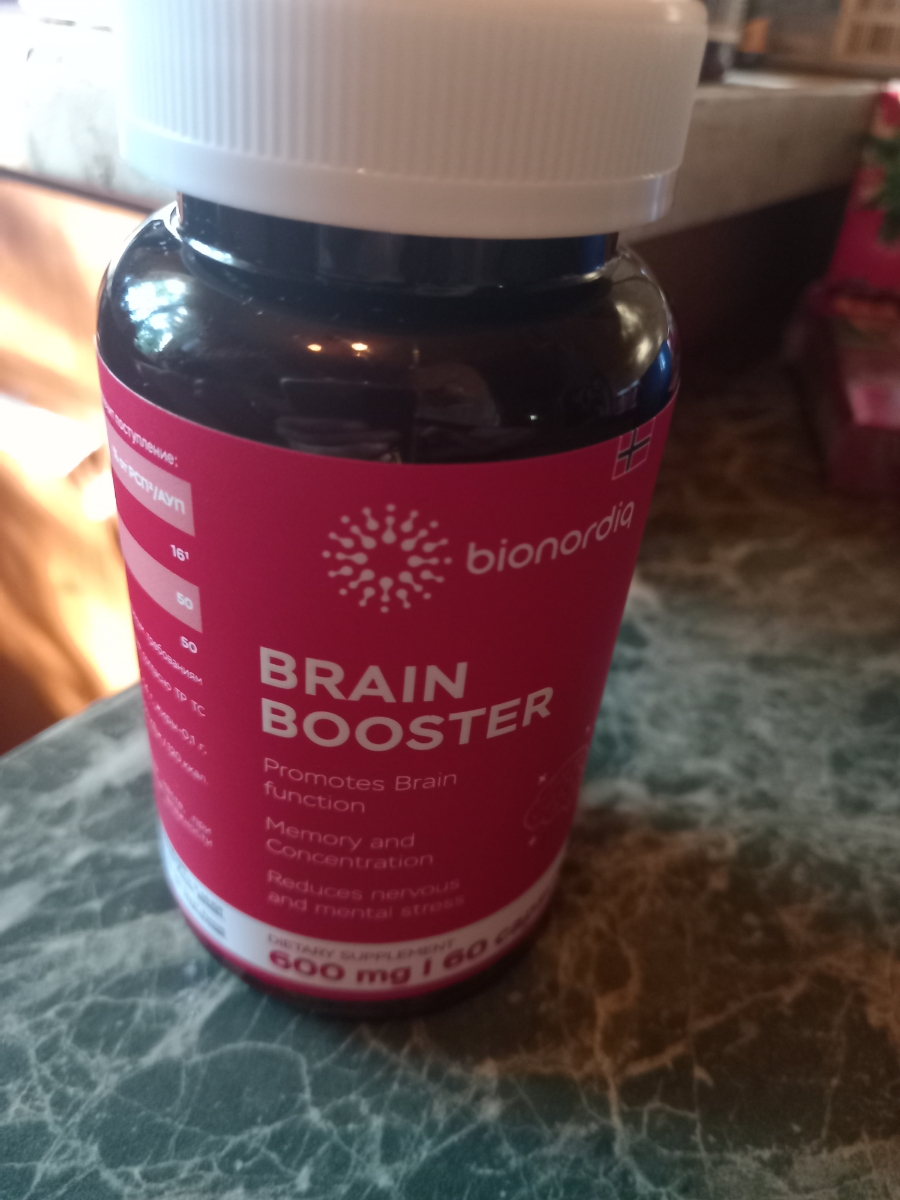 Фото покупателя №430 из 814: Витаминный комплекс для мозга и памяти Brain Booster bionordiq 600 мг 60 капсул, ноотроп, для концентрации, витамины для мозга, для учёбы и работы, БАД, для иммунитета, для здоровья, для профилактики, отзыв на 5 из 5, Ozon, 10 июля 2024