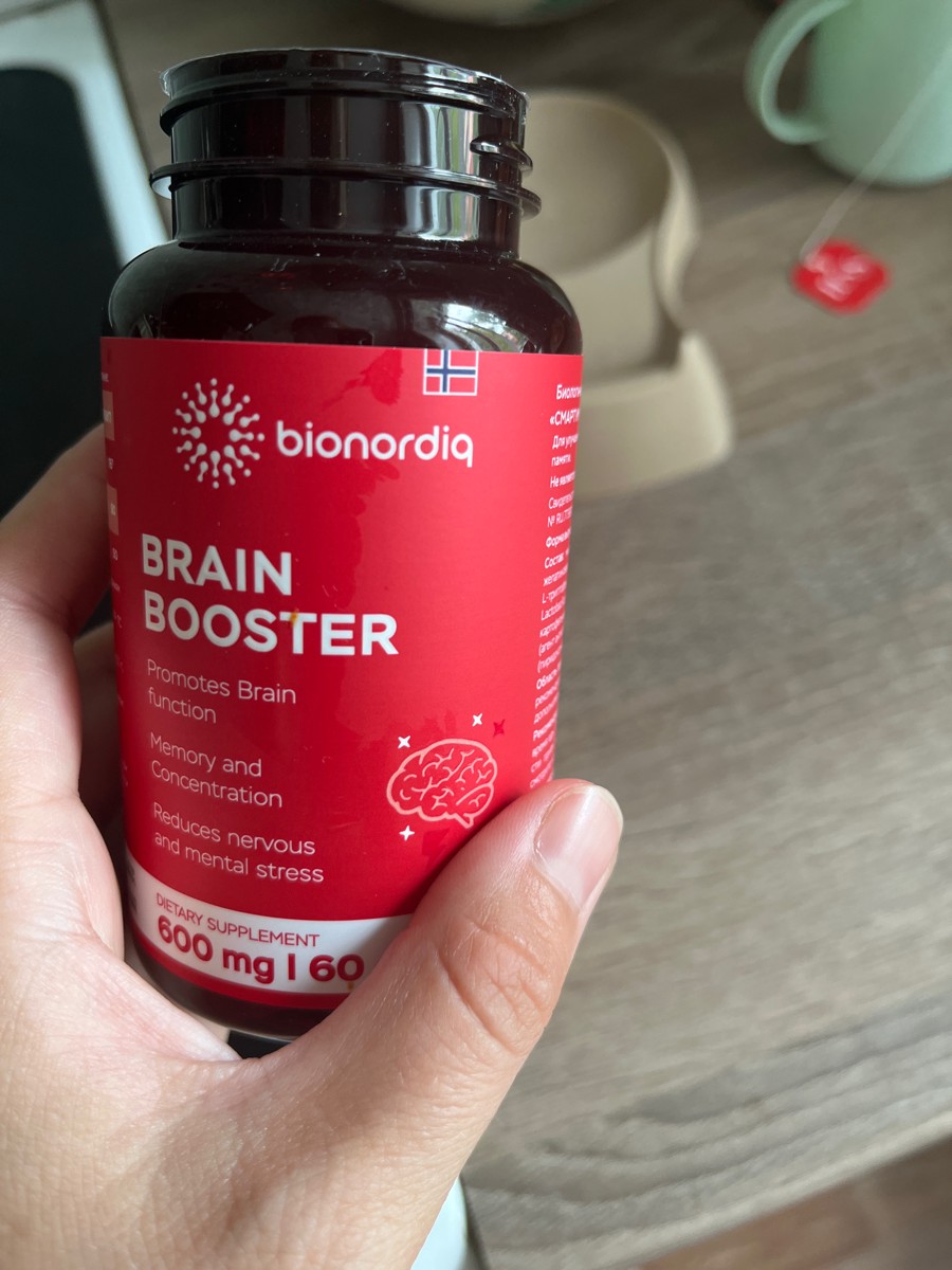 Фото покупателя №417 из 814: Витаминный комплекс для мозга и памяти Brain Booster bionordiq 600 мг 60 капсул, ноотроп, для концентрации, витамины для мозга, для учёбы и работы, БАД, для иммунитета, для здоровья, для профилактики, отзыв на 5 из 5, Ozon, 11 июля 2024