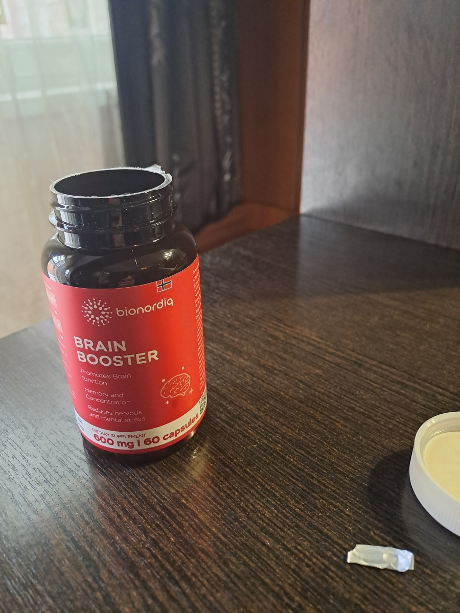 Фото покупателя №404 из 814: Витаминный комплекс для мозга и памяти Brain Booster bionordiq 600 мг 60 капсул, ноотроп, для концентрации, витамины для мозга, для учёбы и работы, БАД, для иммунитета, для здоровья, для профилактики, отзыв на 5 из 5, Ozon, 11 июля 2024