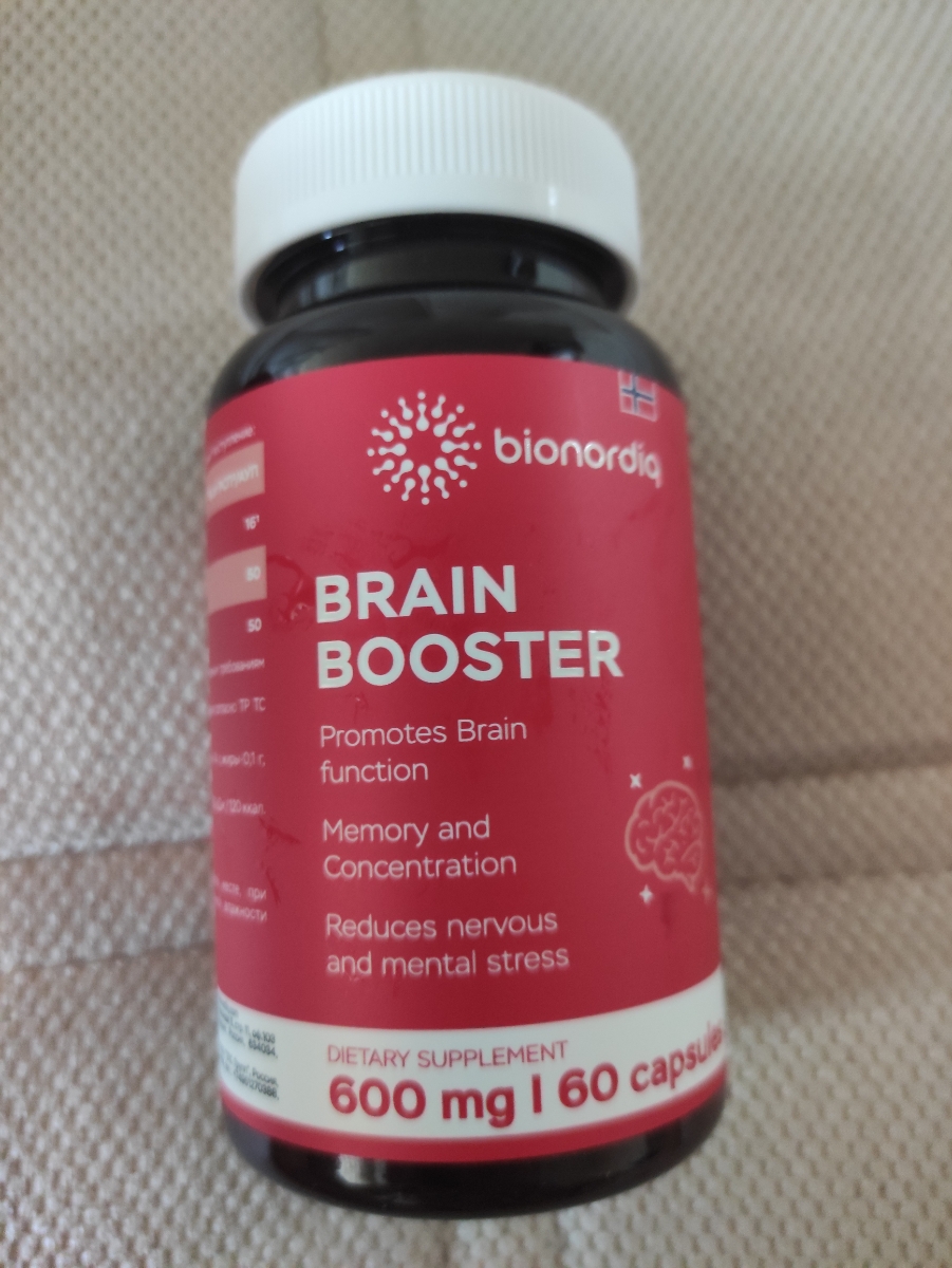 Фото покупателя №396 из 814: Витаминный комплекс для мозга и памяти Brain Booster bionordiq 600 мг 60 капсул, ноотроп, для концентрации, витамины для мозга, для учёбы и работы, БАД, для иммунитета, для здоровья, для профилактики, отзыв на 5 из 5, Ozon, 11 июля 2024