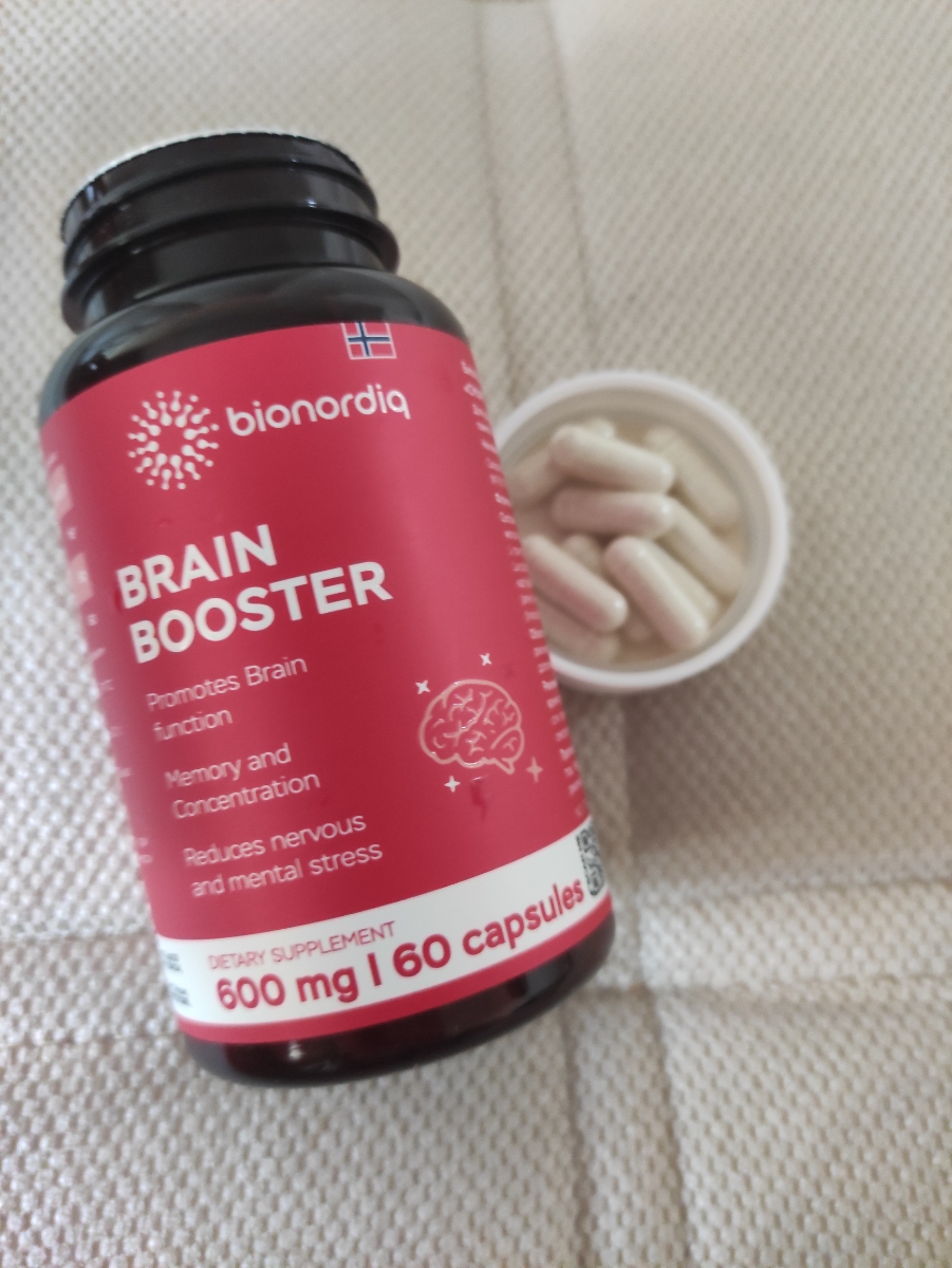 Фото покупателя №398 из 814: Витаминный комплекс для мозга и памяти Brain Booster bionordiq 600 мг 60 капсул, ноотроп, для концентрации, витамины для мозга, для учёбы и работы, БАД, для иммунитета, для здоровья, для профилактики, отзыв на 5 из 5, Ozon, 11 июля 2024