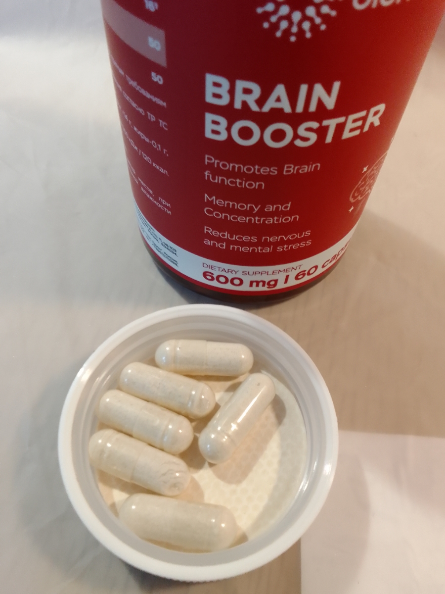 Фото покупателя №394 из 814: Витаминный комплекс для мозга и памяти Brain Booster bionordiq 600 мг 60 капсул, ноотроп, для концентрации, витамины для мозга, для учёбы и работы, БАД, для иммунитета, для здоровья, для профилактики, отзыв на 5 из 5, Ozon, 11 июля 2024