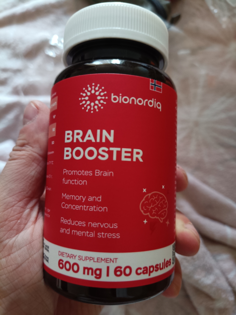 Фото покупателя №375 из 814: Витаминный комплекс для мозга и памяти Brain Booster bionordiq 600 мг 60 капсул, ноотроп, для концентрации, витамины для мозга, для учёбы и работы, БАД, для иммунитета, для здоровья, для профилактики, отзыв на 5 из 5, Ozon, 11 июля 2024