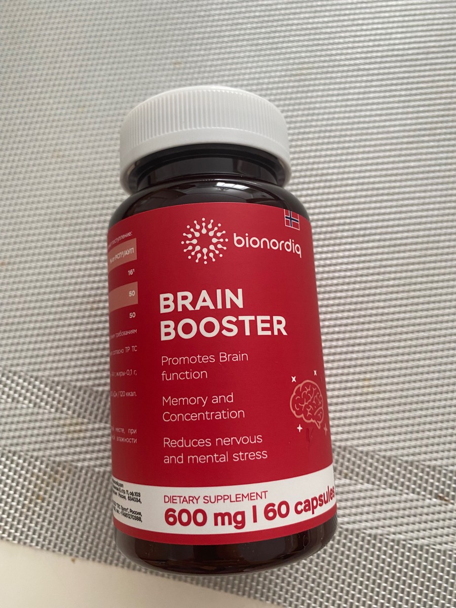 Фото покупателя №342 из 814: Витаминный комплекс для мозга и памяти Brain Booster bionordiq 600 мг 60 капсул, ноотроп, для концентрации, витамины для мозга, для учёбы и работы, БАД, для иммунитета, для здоровья, для профилактики, отзыв на 5 из 5, Ozon, 13 июля 2024