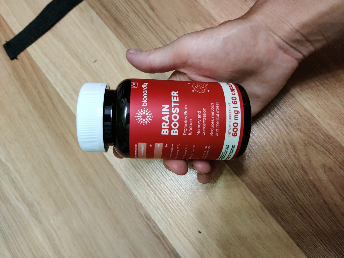 Фото покупателя №325 из 814: Витаминный комплекс для мозга и памяти Brain Booster bionordiq 600 мг 60 капсул, ноотроп, для концентрации, витамины для мозга, для учёбы и работы, БАД, для иммунитета, для здоровья, для профилактики, отзыв на 5 из 5, Ozon, 13 июля 2024
