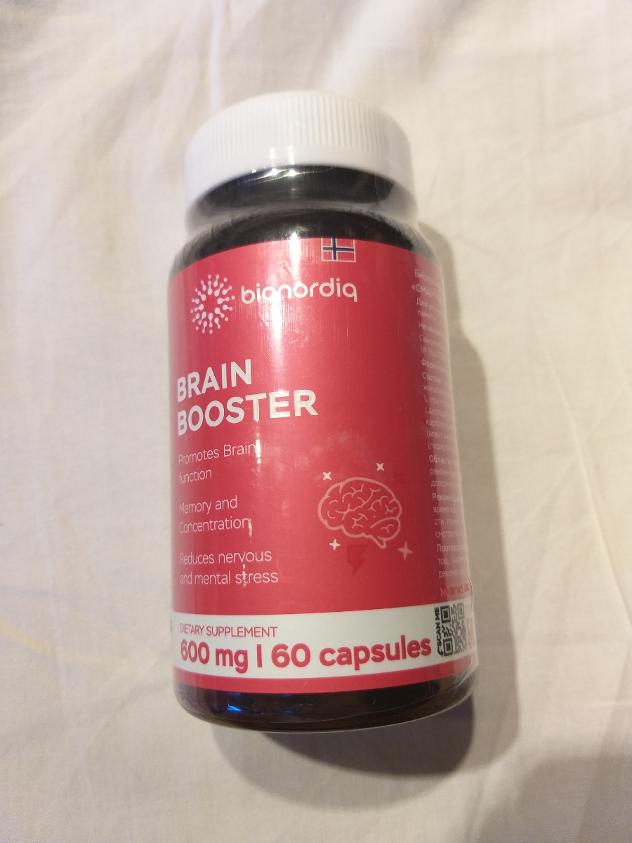 Фото покупателя №296 из 814: Витаминный комплекс для мозга и памяти Brain Booster bionordiq 600 мг 60 капсул, ноотроп, для концентрации, витамины для мозга, для учёбы и работы, БАД, для иммунитета, для здоровья, для профилактики, отзыв на 4 из 5, Ozon, 14 июля 2024