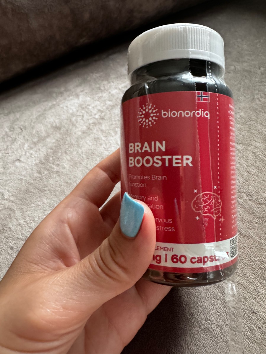 Фото покупателя №295 из 814: Витаминный комплекс для мозга и памяти Brain Booster bionordiq 600 мг 60 капсул, ноотроп, для концентрации, витамины для мозга, для учёбы и работы, БАД, для иммунитета, для здоровья, для профилактики, отзыв на 5 из 5, Ozon, 14 июля 2024