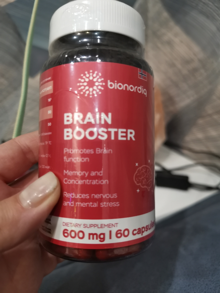 Фото покупателя №262 из 814: Витаминный комплекс для мозга и памяти Brain Booster bionordiq 600 мг 60 капсул, ноотроп, для концентрации, витамины для мозга, для учёбы и работы, БАД, для иммунитета, для здоровья, для профилактики, отзыв на 5 из 5, Ozon, 18 июля 2024